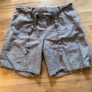 Boden Blue Heather Linen-Blend Shorts Women’s Size 10